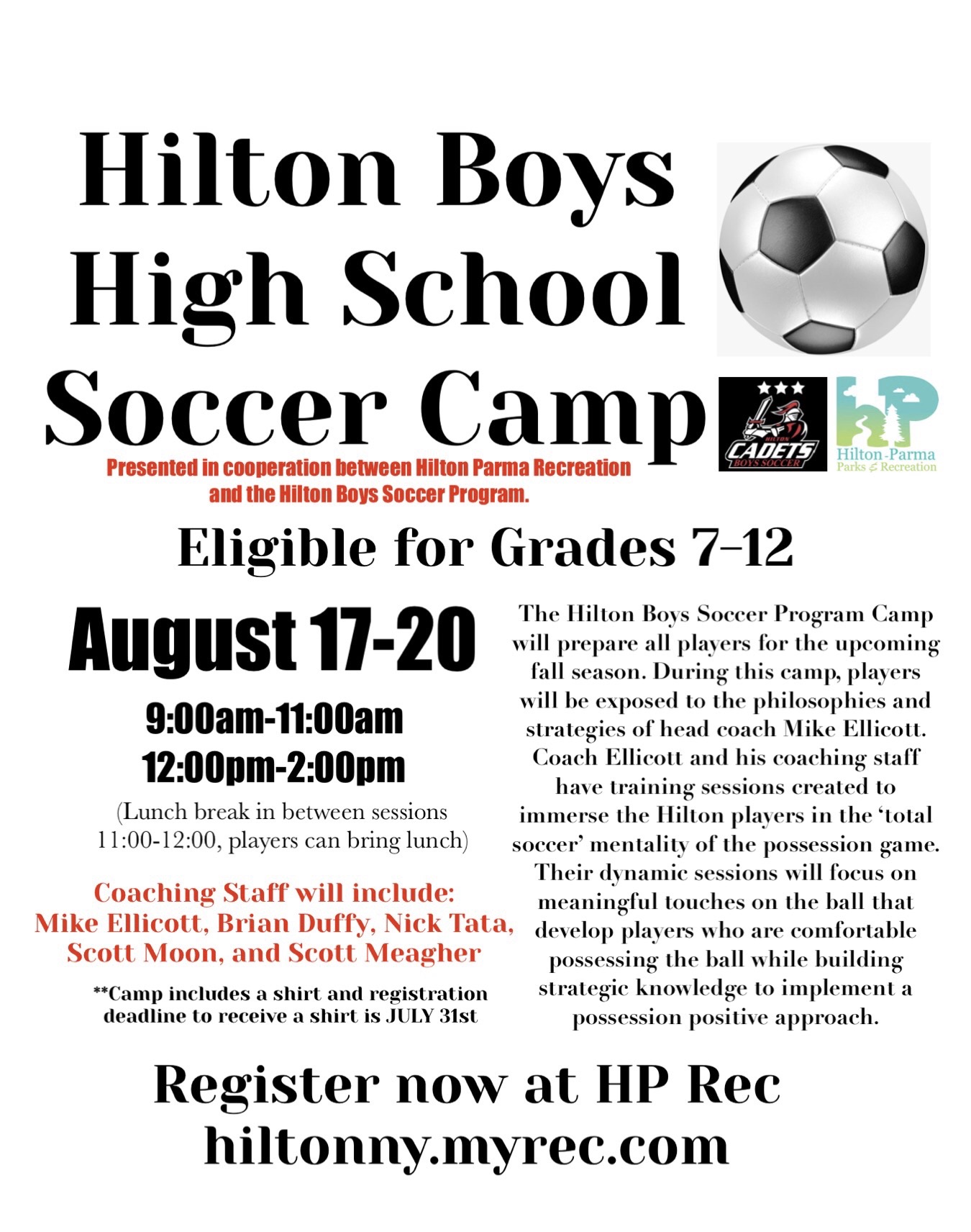 Boys 2020 Hilton Camp